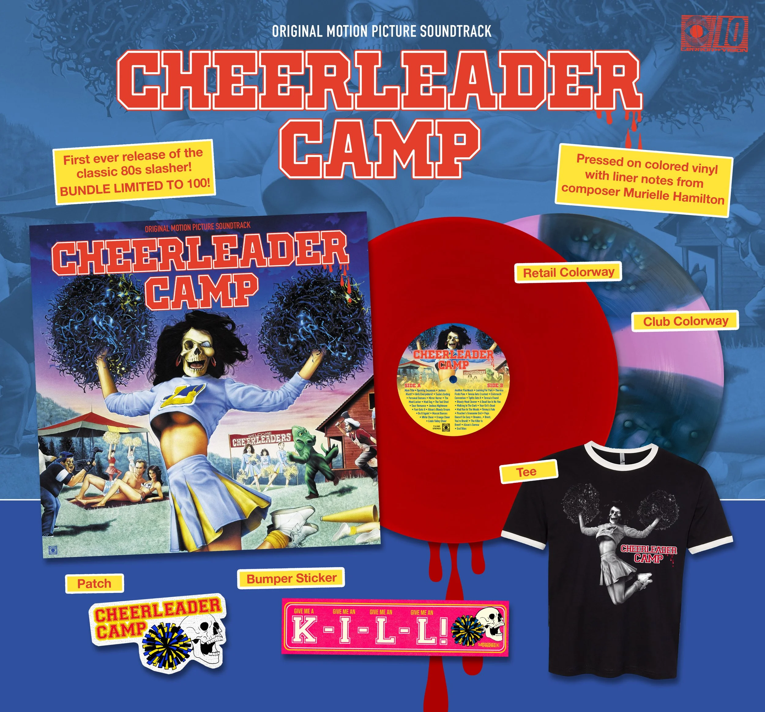 Cheerleader Camp (1988) LP OST Bundle — Terror Vision Records and